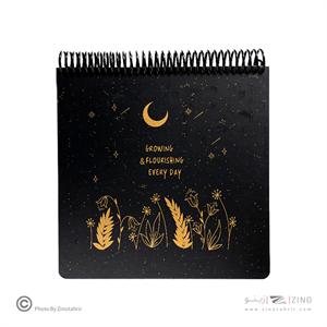 دفتر80برگ کاغذ مشکی(بی خط)210*210سیمی جلد سخت لانگو کدBN-400