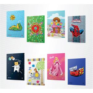 دفتر50برگ وزیری ته چسب میکرو طرح کارتونی  کدD2