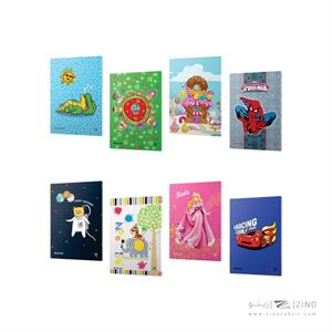 دفتر50برگ وزیری ته چسب میکرو طرح کارتونی  کدD2