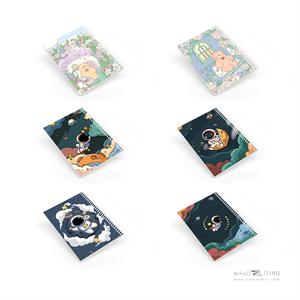 دفتر80برگ وزیری سیمی مجلد آبرنگ کدA056