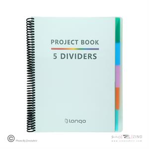 دفتر100برگ سیمی رحلی جلد طلق لانگو سری پروژه PROJECT BOOK