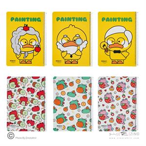 دفتر40برگ نقاشی سیمی وزیری فانتزی الیپون کد289کارتن96عددی