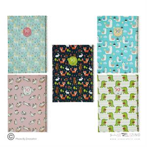 دفتر50برگ نقاشی سیمی برگ سری راندو