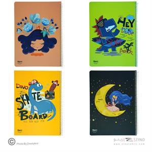 دفترطراحی 60برگ سیمی رحلی فانتزی الیپون کد256کارتن 28عددی