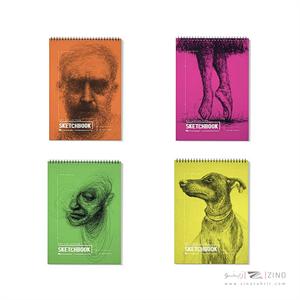 دفترطراحی80برگA3 سیم از بالا هیرمندپیپر