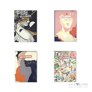 دفترطراحی80برگA5 سیم از بالا هیرمندپیپر