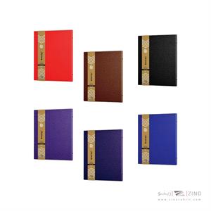 دفترکلاسوری 26حلقه 100برگ چرمی قفل فلز میکرو کدA7