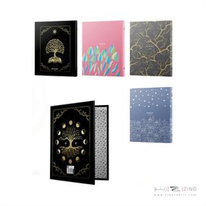 دفترکلاسوری26حلقه200برگ قفل فلز طلاکوب میکرو کدA17/37