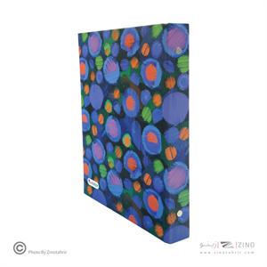 دفترکلاسوری26حلقه100برگ قفل فلز طرح دار آوای تحریر کدKY60139