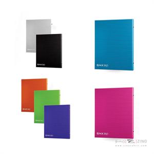 دفترکلاسوری 26حلقه 100برگ قفل فلزجلدسخت میکرو سری برجسته کدA9