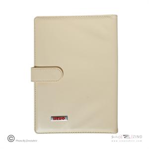 دفتر کلاسور26حلقه100برگ قفل فلز(مگنتی) هیرو چرم پاستلی کدSFB60