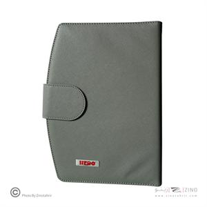 دفتر کلاسور26حلقه100برگ قفل فلز(مگنتی) هیرو چرم حلالی کدFB59