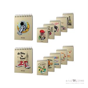 دفتریادداشت 60برگ سیم ازبالاکرافت 13*10میکرو کدF11