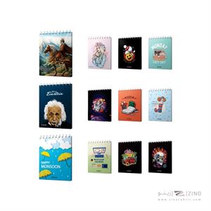 دفتریادداشت سیم ازبالاجلدسخت 13*10 میکرو کدJ12