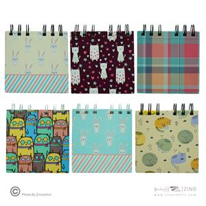 دفتریادداشت100برگ فانتزی 10*10سخت برگ 