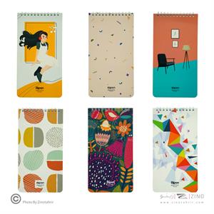 دفتریادداشت 80برگ 120*220سیمی جلدنرم کلاسیک الیپون کد264کارتن70عددی