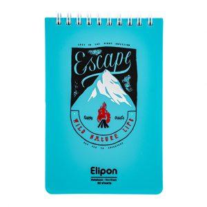 دفتریادداشت 80برگ 100*150سیمی جلدطلق فانتزی الیپون کد266کارتن 114عددی