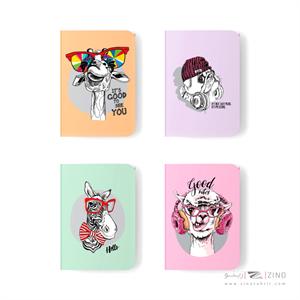 دفتریادداشت نیم وزیری جلد سخت دوریس Zoo Party