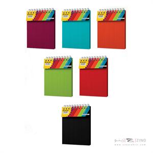 دفتریادداشت80برگ10*13سیمی طلقی استریپ میکرو کدG8