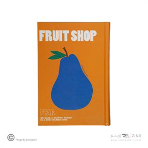 دفتریادداشت 12*17جلدسخت ته دوخت کاغذ رنگی همیشه سریFRUIT SHOP