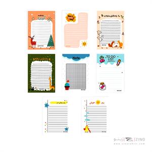 دفتریادداشت کاورلس چسبی کارتونی میکرو کدJ47