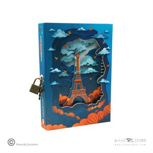 دفترخاطرات کلاسیک برجسته قفل دار کینگ کد2044