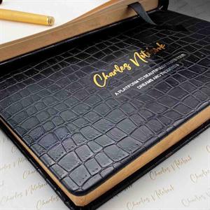 دفتر Charls رحلی ترمو طلاکوب افقی همیشه