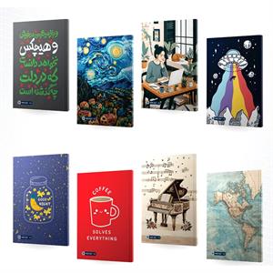 دفترA5 ته دوخت پارچه ای میکرو کدJ55