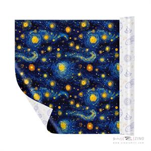 کاغذ کادو دورو ایمان طرح گلکسی ومپ1کد0347