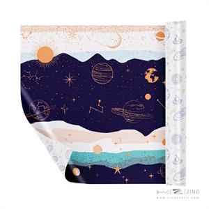 کاغذ کادو دورو ایمان طرح گلکسی ومپ5کد0351