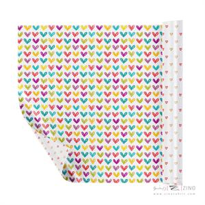 کاغذ کادو دورو ایمان طرح قلب یووی4کد0356