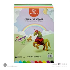 مقوا (180گرم)A3  بسته10رنگ100برگی برسا کدBC-A310