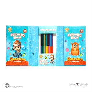 ست کادویی فانتزی دفتر یادداشت و مداد رنگی کدCC-314