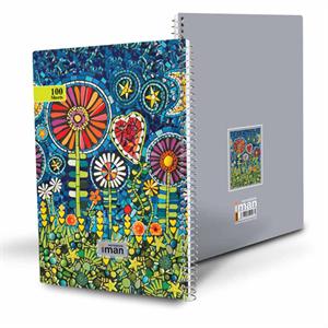 دفتر100برگ کد8508ایمان سیمی وزیری جلدسخت