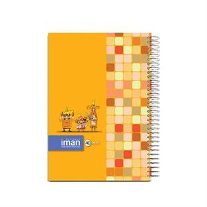دفتر40برگ شطرنجی ایمان کد9301 خانه درشت/1سانت
