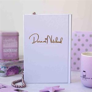 دفتر100برگ خطدارA5 ته دوخت جلدسخت طلاکوب/نقره برگ سری کیوت پالت کد70301