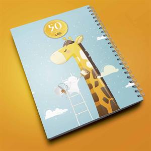 دفتر50برگ نقاشی سیمی برگ سری راندو