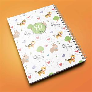 دفتر50برگ نقاشی سیمی برگ سری راندو