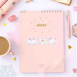 دفترنقاشی50برگA4 سیمی جلد سخت طلا کوب میو برگ سری فانتزی کد72311