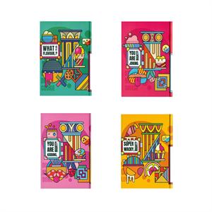 دفتریادداشت TUUTTI-FRUTTIهمیشه جلدسخت کاغذرنگی